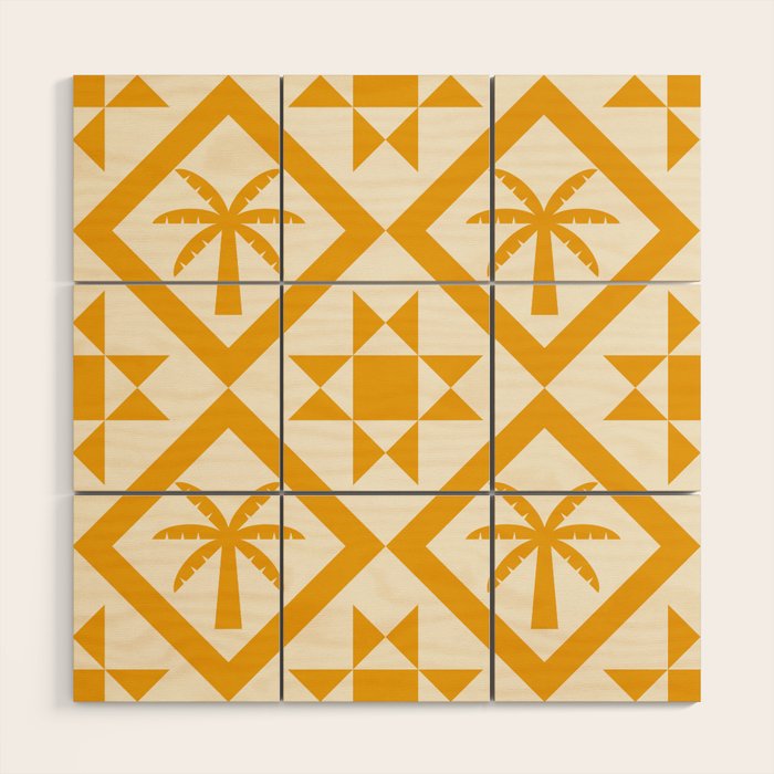 Bohemian Geometric Pattern 03A Wood Wall Art Gallery Image 1