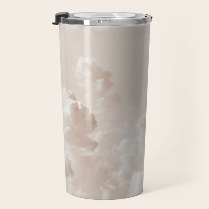 Light Academia Aesthetic white clouds Travel Mug Gallery Image 3