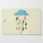 cloudy with a chance of rainbow Cutting Board Gallery Image 1