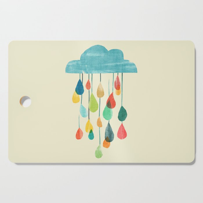 cloudy with a chance of rainbow Cutting Board Gallery Image 1