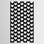 Spring Tulips IV Black and White Mid Century Flowers Tablecloth Gallery Image 2