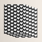 Spring Tulips IV Black and White Mid Century Flowers Wrapping Paper Gallery Image 3