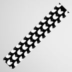 Spring Tulips IV Black and White Mid Century Flowers Table Runner Gallery Image 3