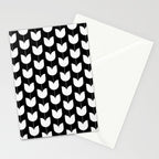 Spring Tulips IV Black and White Mid Century Flowers Stationery Card Gallery Image 2