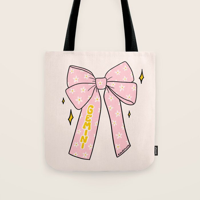 Gemini Bow Tote Bag Gallery Image 1