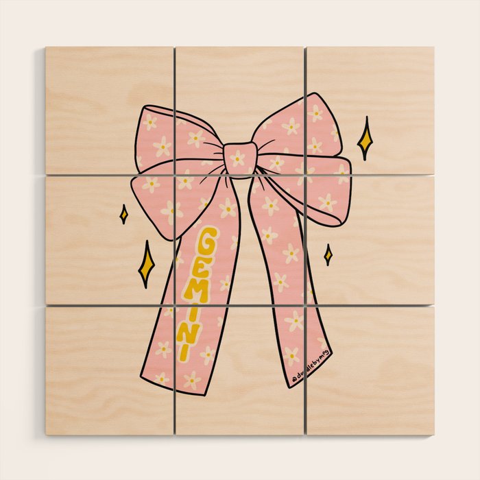 Gemini Bow Wood Wall Art Gallery Image 1