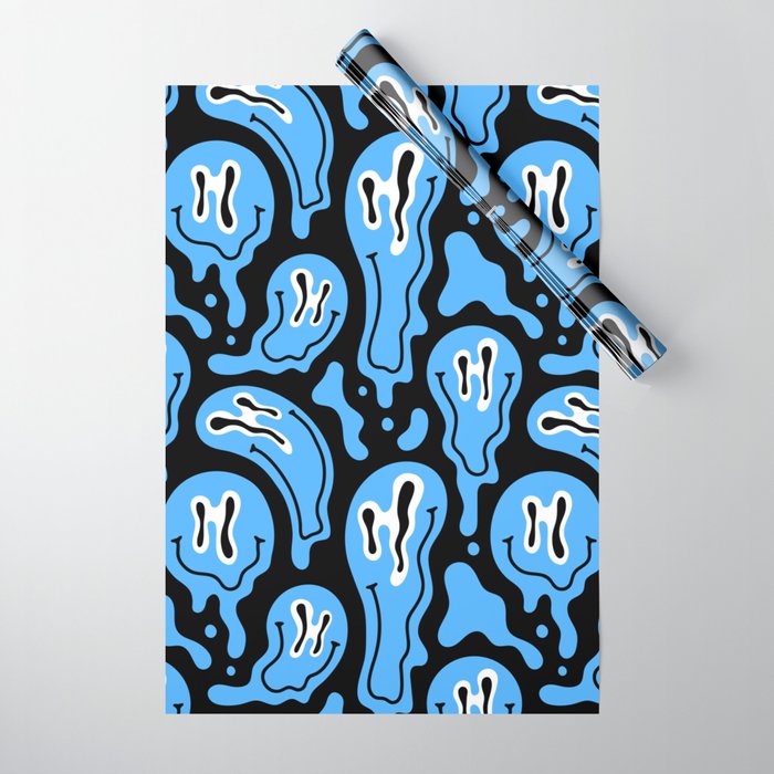 Funny smiling face pattern Wrapping Paper Gallery Image 1