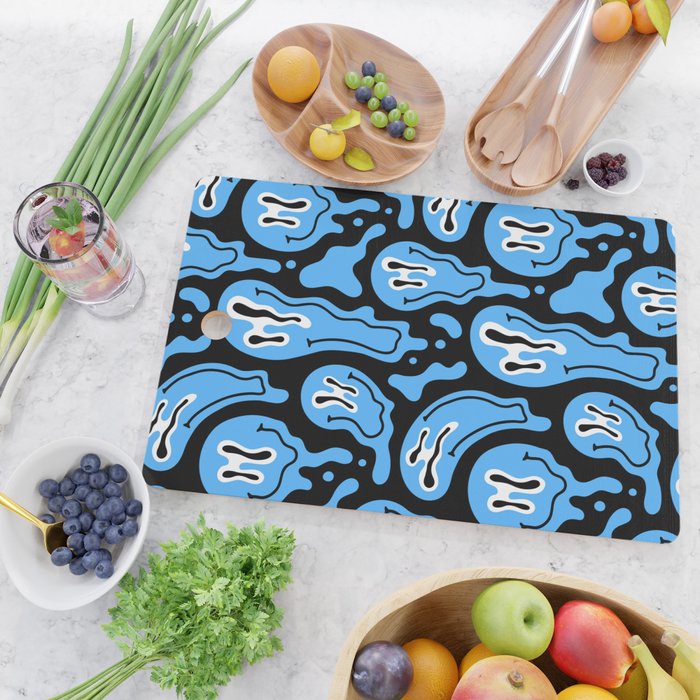 Funny smiling face pattern Cutting Board Gallery Image 2