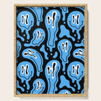 Funny smiling face pattern Serving Tray Gallery Image 1