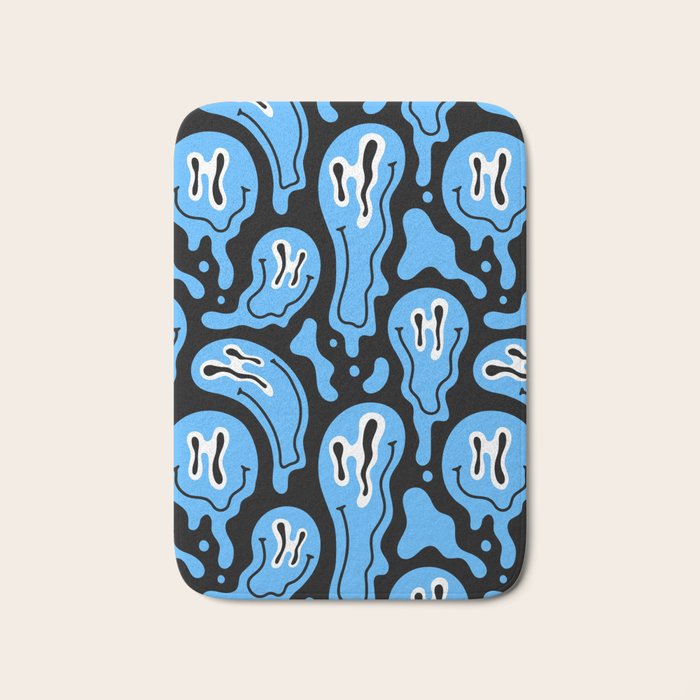 Funny smiling face pattern Bath Mat Gallery Image 1