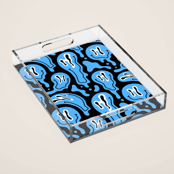 Funny smiling face pattern Acrylic Tray Gallery Image 1