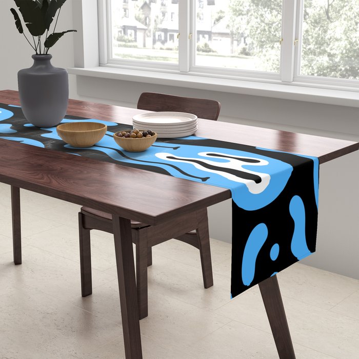 Funny smiling face pattern Table Runner Gallery Image 2