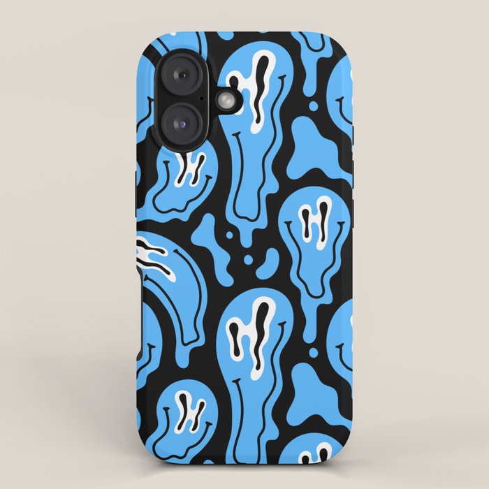 Funny smiling face pattern iPhone Case Gallery Image 1