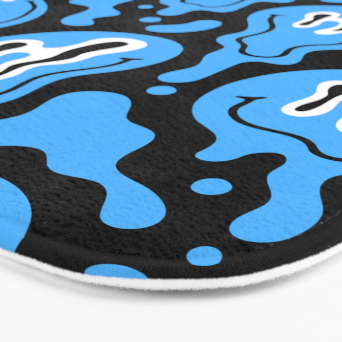 Funny smiling face pattern Bath Mat Gallery Image 3
