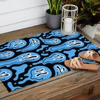 Funny smiling face pattern Outdoor Rug Gallery Image 2