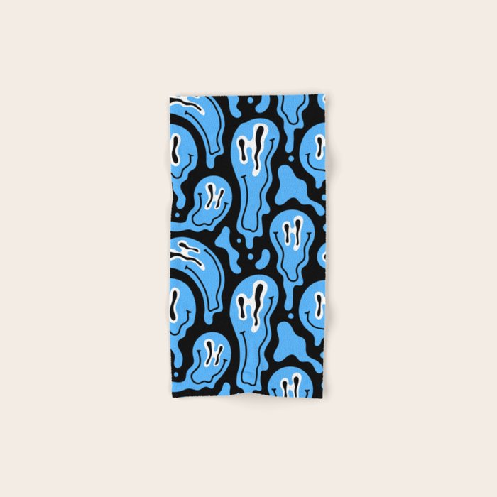 Funny smiling face pattern Bath Towel Gallery Image 1