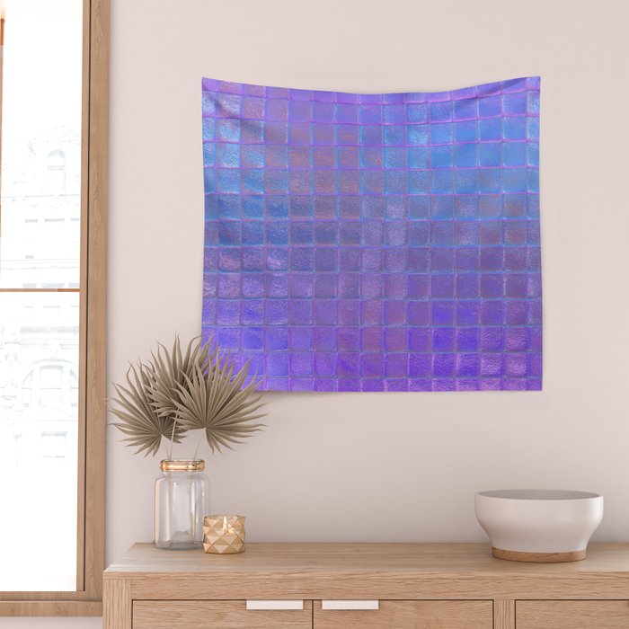 Iridescent Squares Wall Tapestry Gallery Image 2