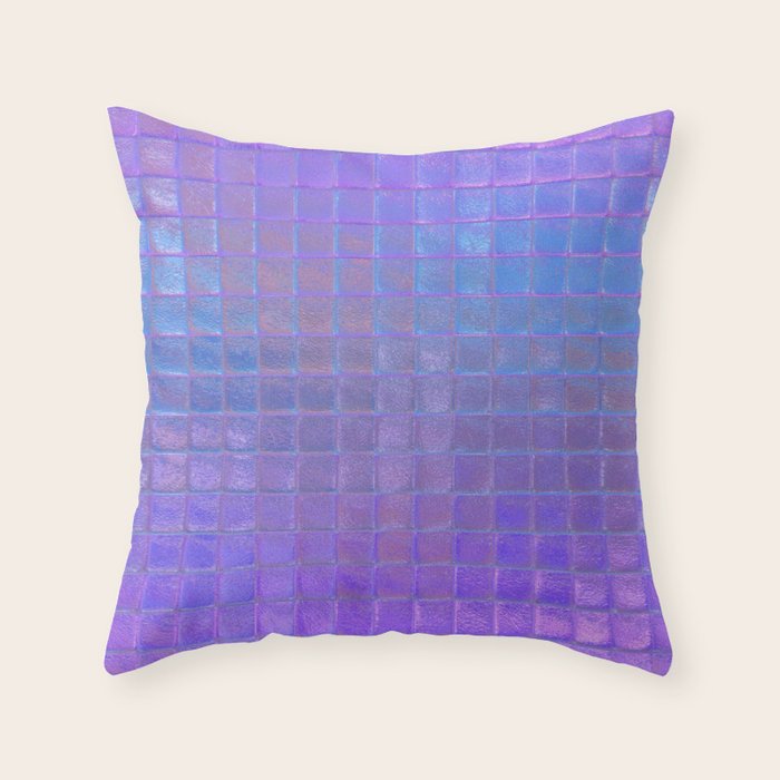 Iridescent Squares Throw Pillow Gallery Image 1