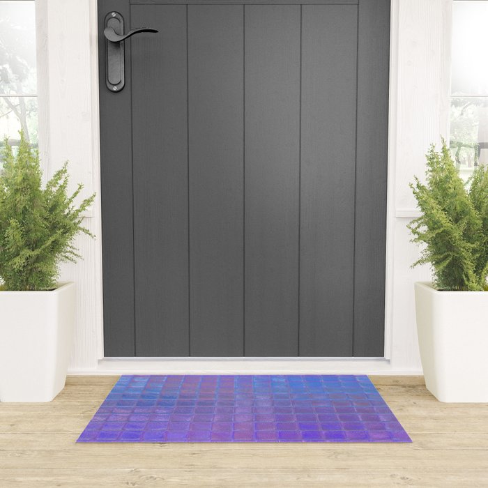 Iridescent Squares Welcome Mat Gallery Image 3