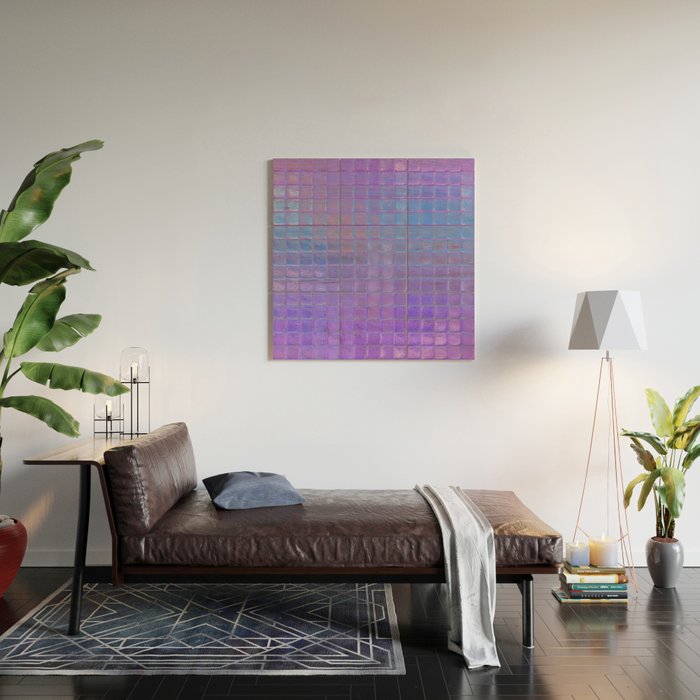 Iridescent Squares Wood Wall Art Gallery Image 2