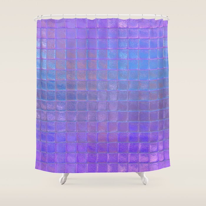 Iridescent Squares Shower Curtain Gallery Image 1