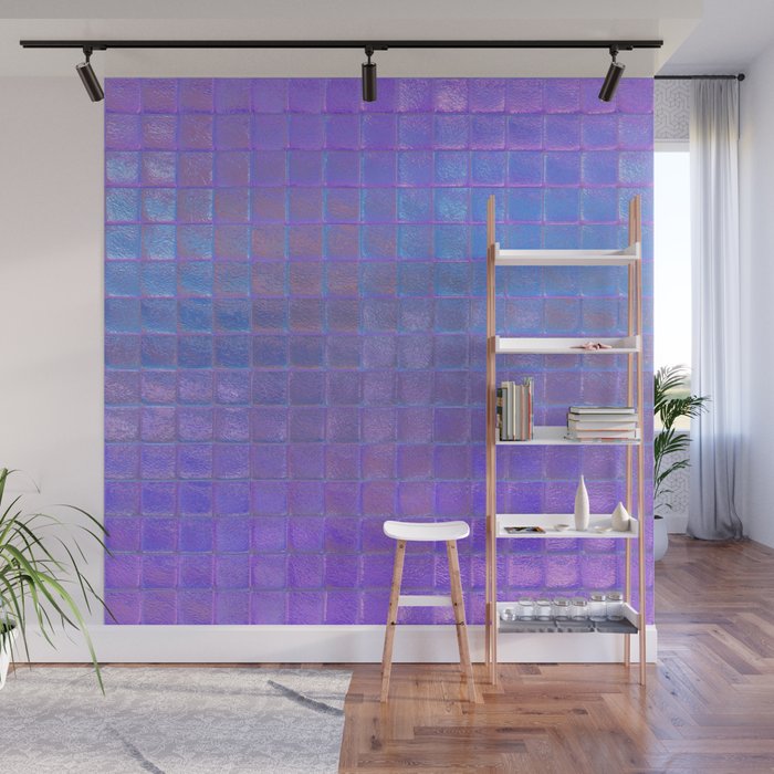 Iridescent Squares Wall Mural Gallery Image 1