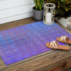 Iridescent Squares Outdoor Rug Gallery Image 2