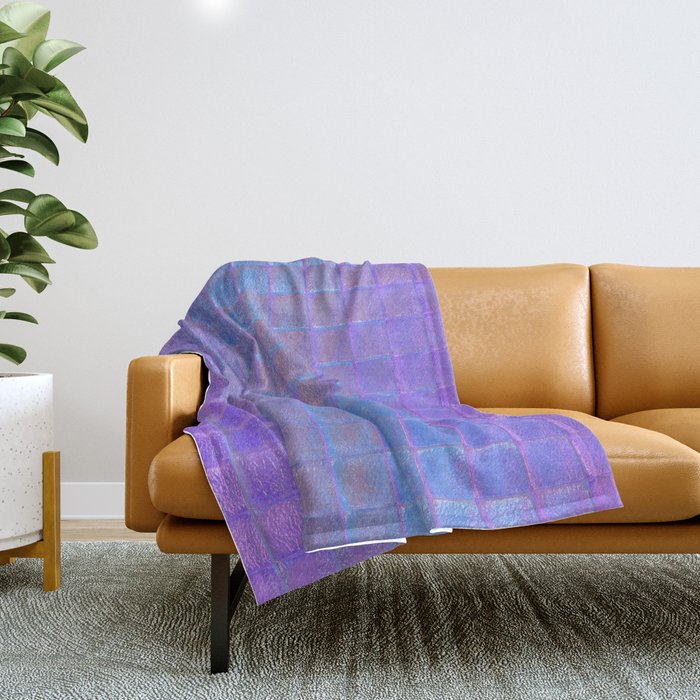 Iridescent Squares Throw Blanket Gallery Image 1