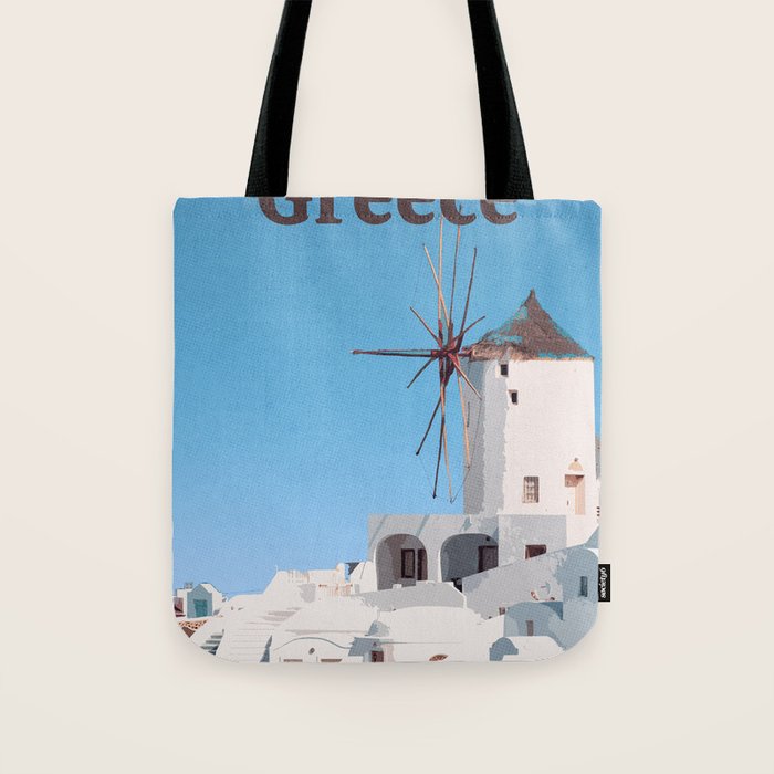 Visit Greece Tote Bag Gallery Image 1