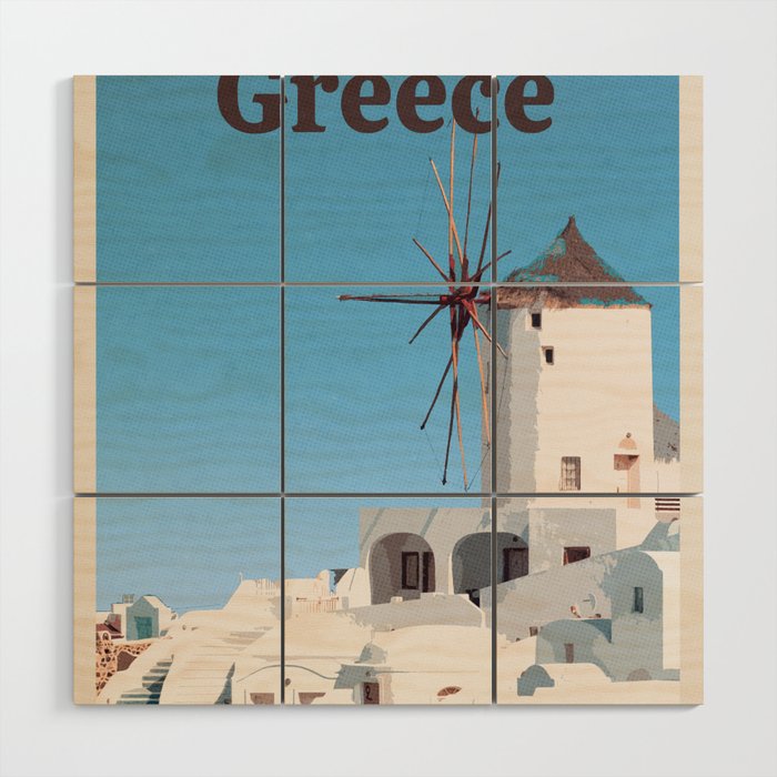Visit Greece Wood Wall Art Gallery Image 1