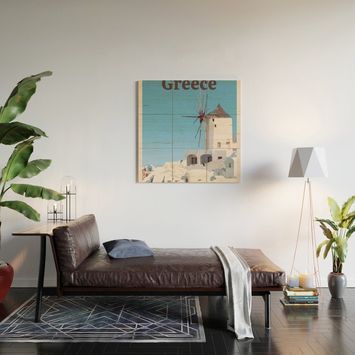 Visit Greece Wood Wall Art Gallery Image 2