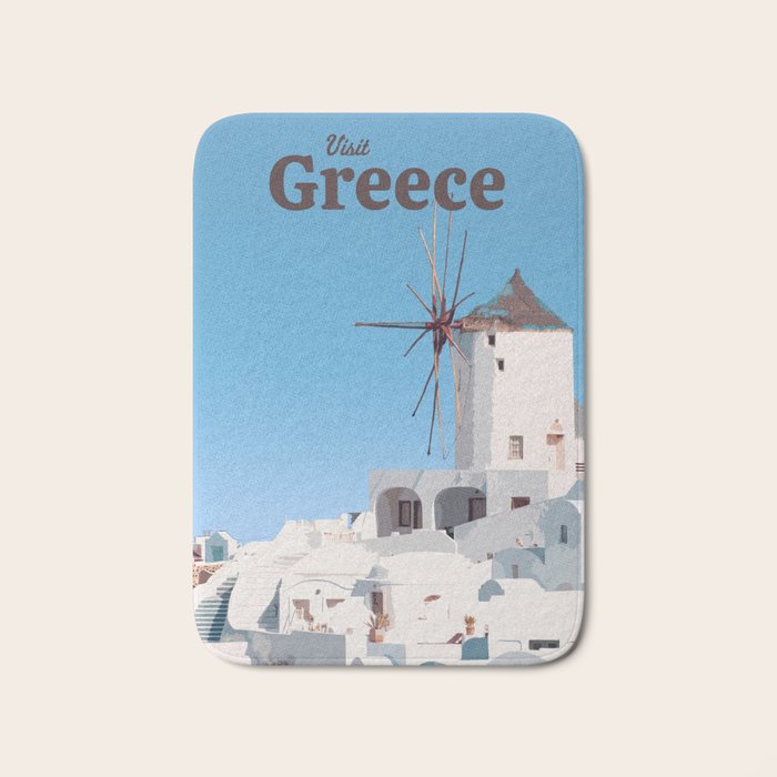 Visit Greece Bath Mat Gallery Image 1