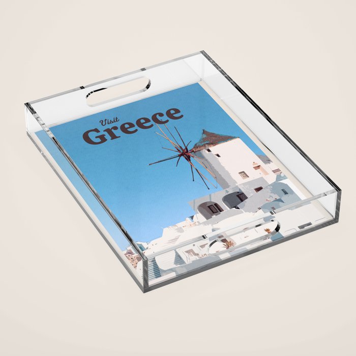 Visit Greece Acrylic Tray Gallery Image 1