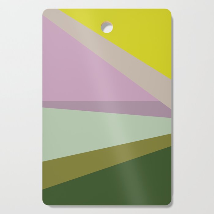 Geometric Shapes #8 Purple and Green Cutting Board Gallery Image 1