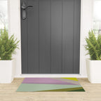 Geometric Shapes #8 Purple and Green Welcome Mat Gallery Image 3