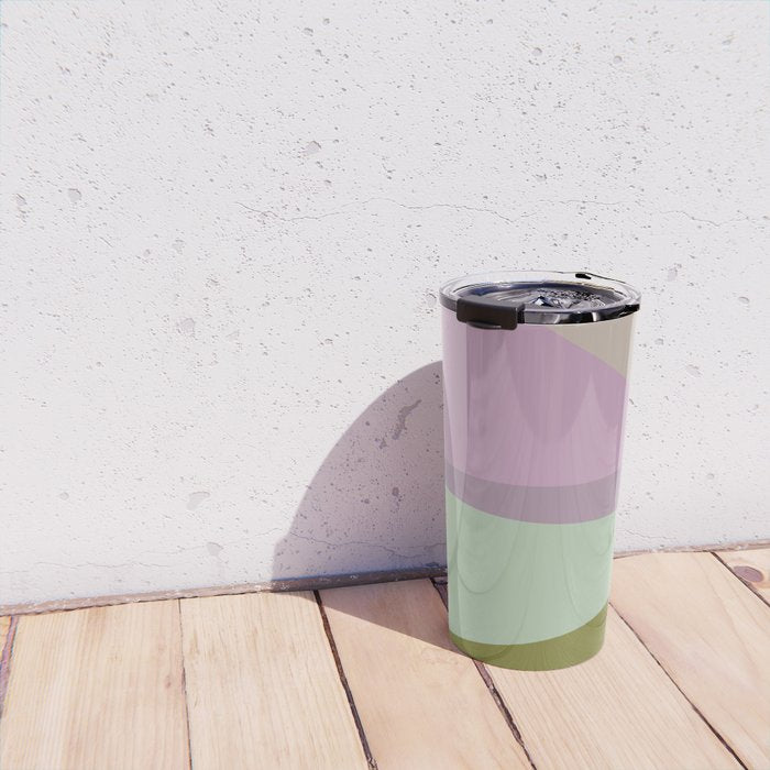 Geometric Shapes #8 Purple and Green Travel Mug Gallery Image 4