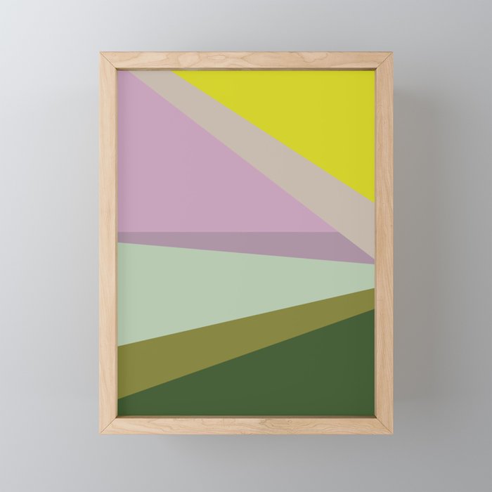 Geometric Shapes #8 Purple and Green Mini Art Print Gallery Image 1
