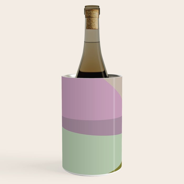Geometric Shapes #8 Purple and Green Wine Chiller Gallery Image 1