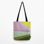 Geometric Shapes #8 Purple and Green Tote Bag Gallery Image 2