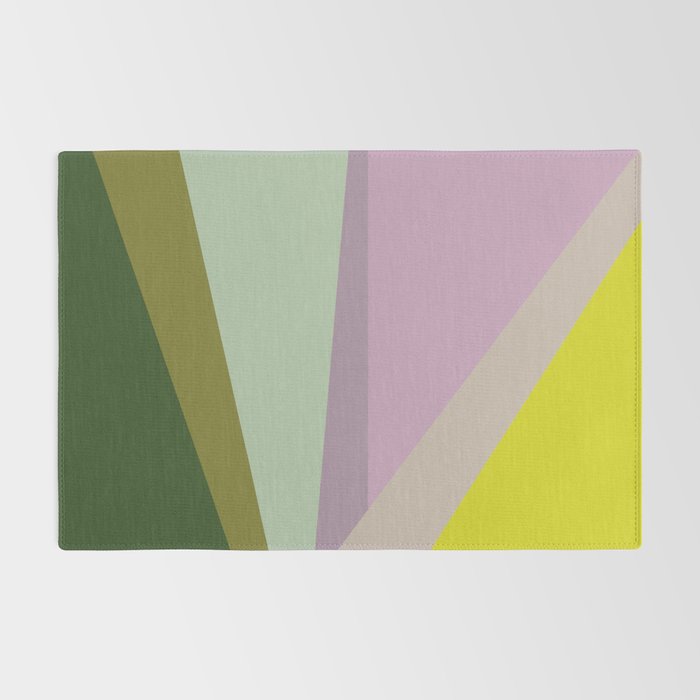 Geometric Shapes #8 Purple and Green Rug Gallery Image 2