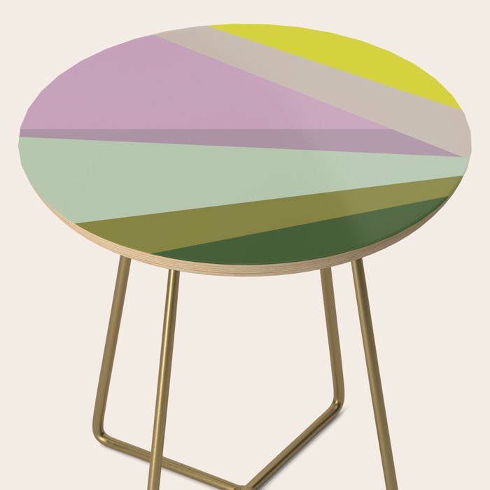 Geometric Shapes #8 Purple and Green Side Table Gallery Image 2