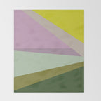 Geometric Shapes #8 Purple and Green Throw Blanket Gallery Image 2