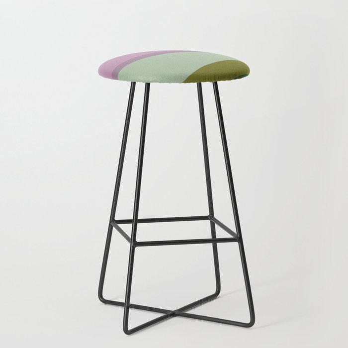 Geometric Shapes #8 Purple and Green Stool Gallery Image 1