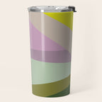 Geometric Shapes #8 Purple and Green Travel Mug Gallery Image 2