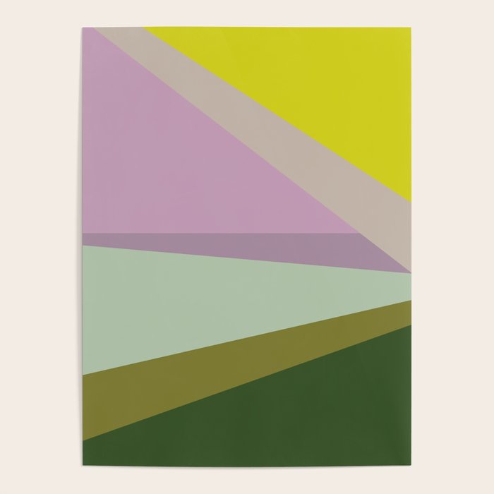 Geometric Shapes #8 Purple and Green Poster Gallery Image 4