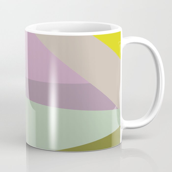 Geometric Shapes #8 Purple and Green Coffee Mug Gallery Image 1