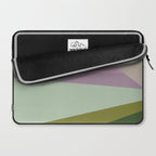Geometric Shapes #8 Purple and Green Laptop Sleeve Gallery Image 2