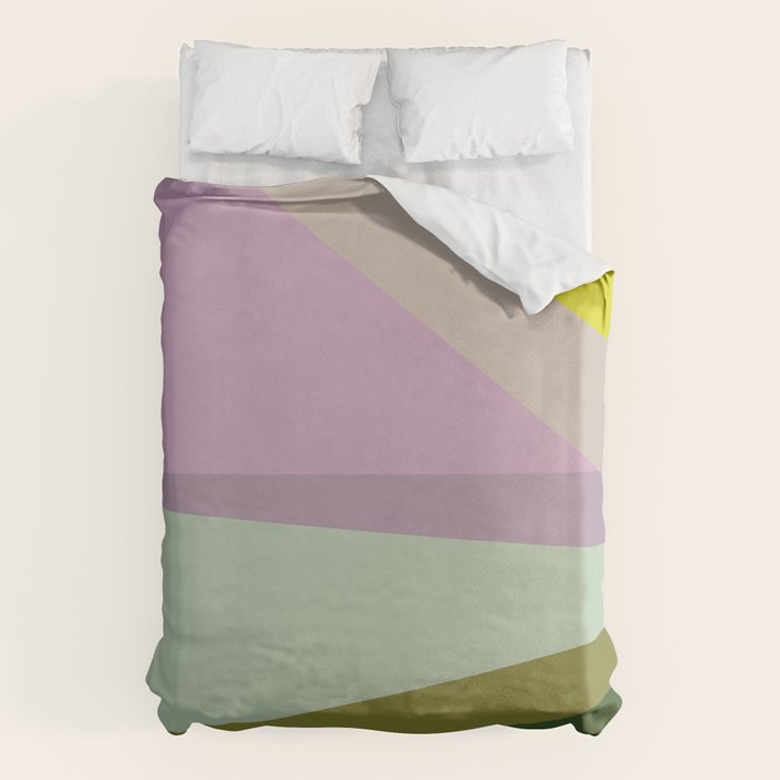 Geometric Shapes #8 Purple and Green Duvet Cover Gallery Image 6