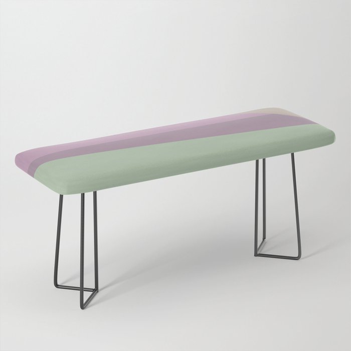 Geometric Shapes #8 Purple and Green Bench Gallery Image 1