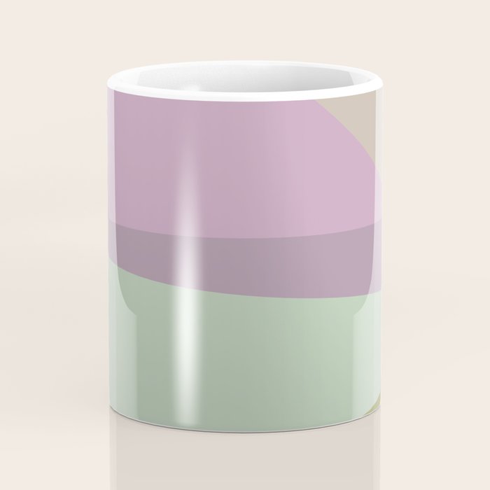Geometric Shapes #8 Purple and Green Coffee Mug Gallery Image 4